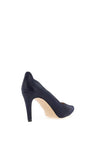 Zany Scalloped Pointed Toe Court Shoes, Navy