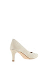 Zany Pebbled Suede Court Shoes, Gold