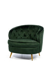 South Row Zaria Velvet Armchair, Emerald Green