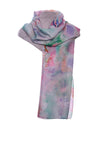 Zelly Abstract Watercolour Scarf, Green Multi