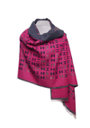Zelly Mini H Wrap Scarf, Hot Pink