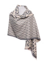 Zelly Animal Pattern Wrap Scarf, Brown