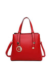 Zen Collection Faux Leather Star And Moon Handbag Bag, Red