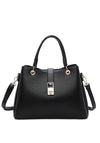 Zen Collection Gold Clasped Shopper Bag, Black