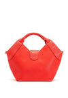 Zen Collection Snake Print Handle Satchel Bag, Red