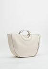 Zen Collection Marble Handle Handbag, Beige
