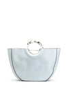 Zen Collection Marble Handle Handbag, Silver