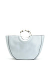 Zen Collection Marble Handle Handbag, Silver