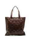 Zen Collection Large Faux Leather Woven Shopper Bag, Coffee Brown