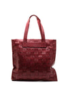 Zen Collection Large Faux Leather Woven Shopper Bag, Red