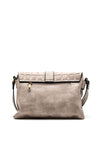 Zen Collection Woven Flap Satchel Bag, Grey