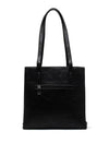 Zen Collection Faux Leather Boxy Shopper Bag, Black