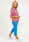 Leon Collection Donna Colour Splash Print Top, Multi