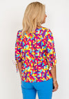Leon Collection Donna Colour Splash Print Top, Multi