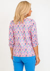 Leon Collection Naomi Abstract Print Top, Pink Multi