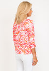 Leon Collection Becca Tropical Print Top, Pink