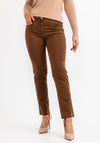 Zerres Gina Straight Leg Comfort Jeans, Brown
