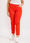 Zerres Carla Zip Leg Super Slim Comfort Jeans, Red