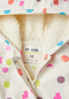 Zippy Baby Girls Rubber Parka Coat, White