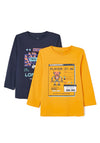 Zippy Boys Gamer 2 Pack Long Sleeve Top, Yellow and Navy